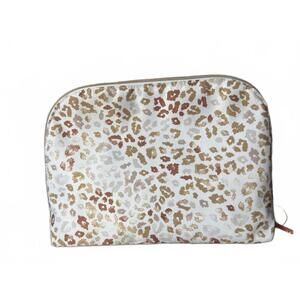 Leopard Print Women's Cosmetic Bag with Recycled Polyester